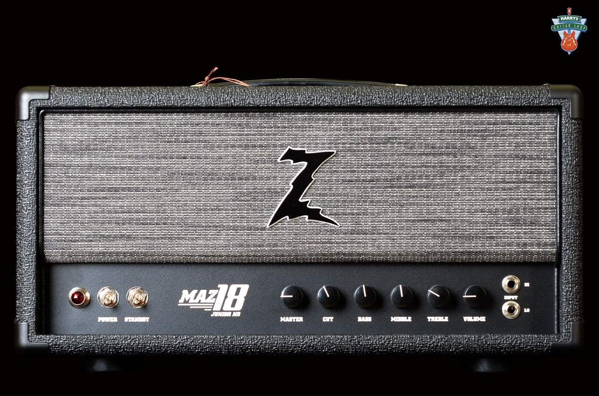 Dr Z Maz 18 Jr NR Guitar Amp Head - Black with Z Wreck Grill - Perfect for Stage Performances & Studio Recording
