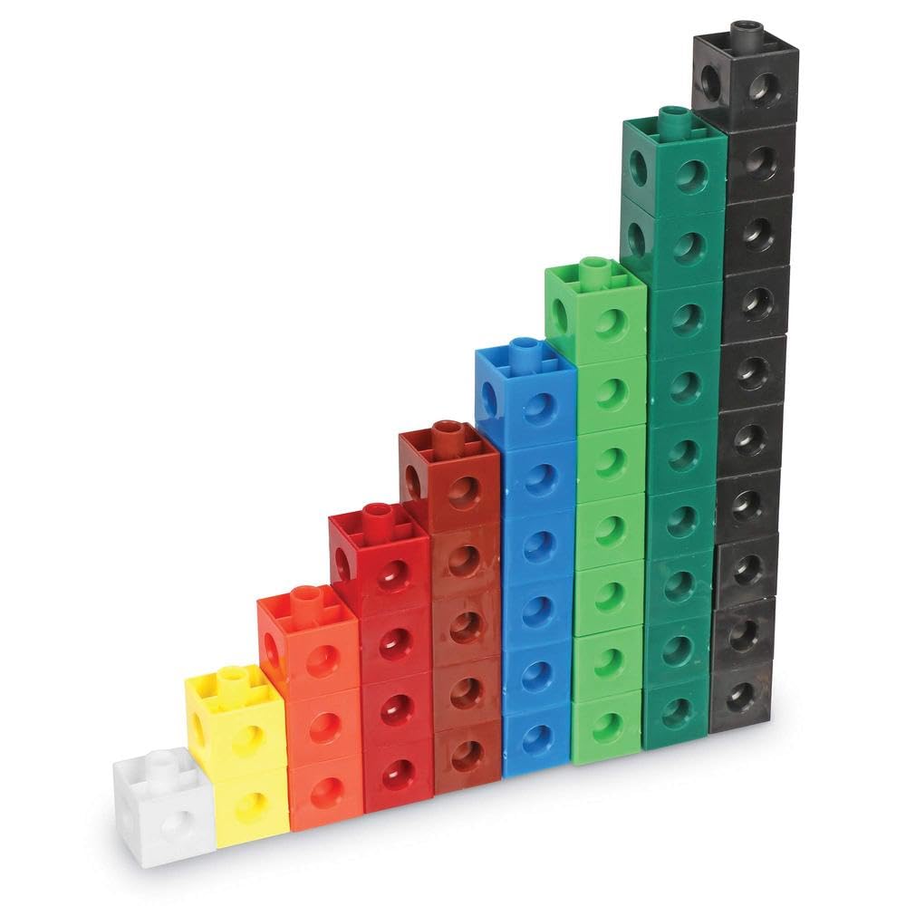 Learning Resources Snap Cubes - 1000 Piece Educational Math Manipulatives for Kids, Classroom & Homeschool STEM Activities, Counting Blocks for Early Math Skills