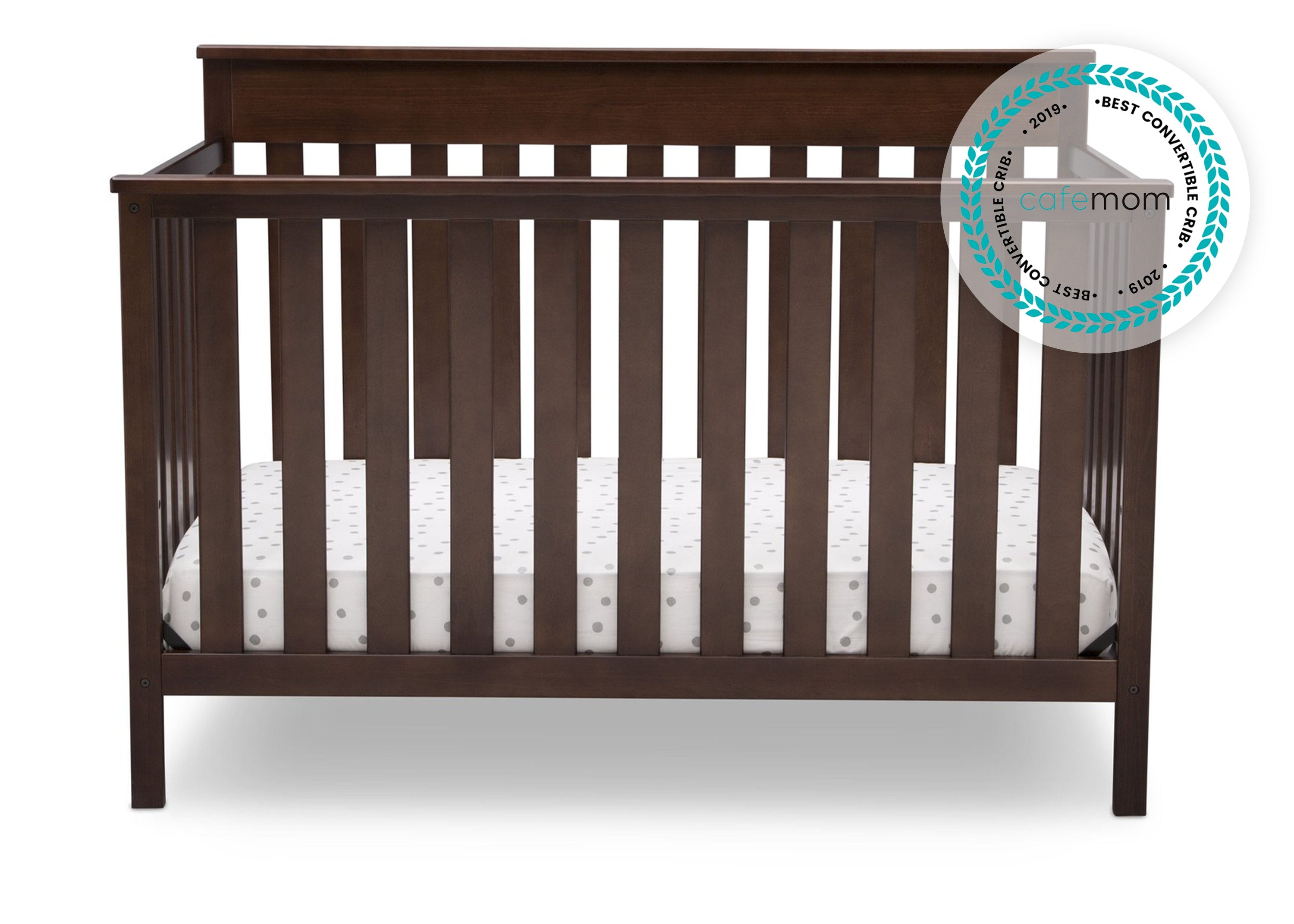 Kingswood 4-in-1 Convertible Baby Crib to Toddler Bed - Safe & Stylish Nursery Furniture for Newborns & Infants - Perfect for Bedrooms, Daycare & Nursery Decor