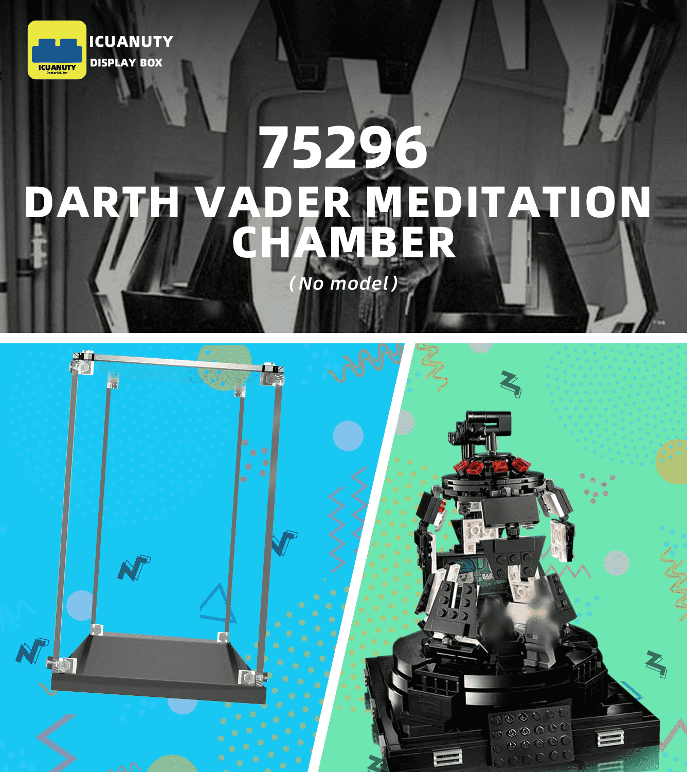 Lego Star Wars Darth Vader Meditation Chamber 75296 Display Case - Premium Acrylic Showcase for Collectible Minifigures | Perfect for Home Decoration & Gift for Star Wars Fans