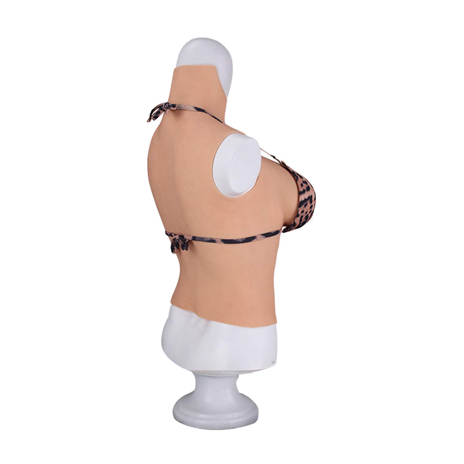 Realistic Silicone Breastplate for Crossdressers & Transgender - C Cup Fake Boobs, Half Body Prosthetic for Natural Look - Perfect for Cosplay, Drag Shows & Gender Affirmation
