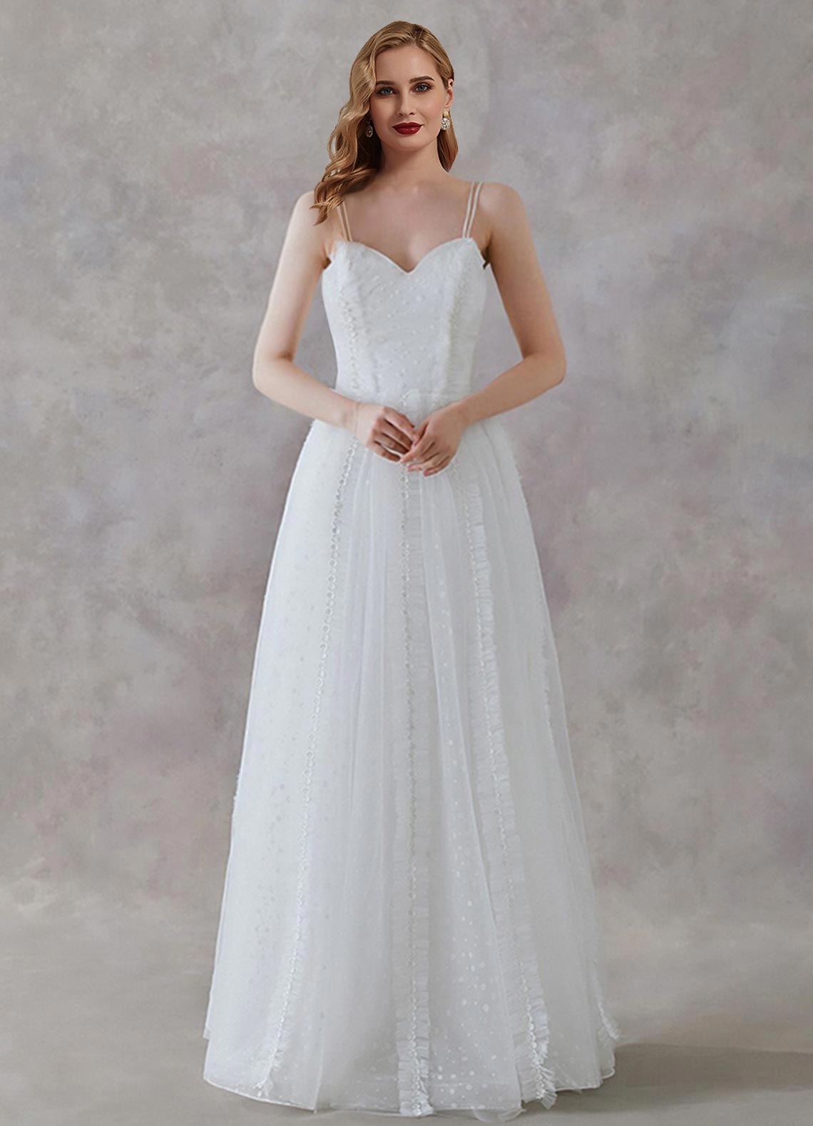 Elegant A-Line Sleeveless Sweetheart Neckline Illusion Wedding Dress for Bride - Perfect for Beach, Church and Garden Ceremonies