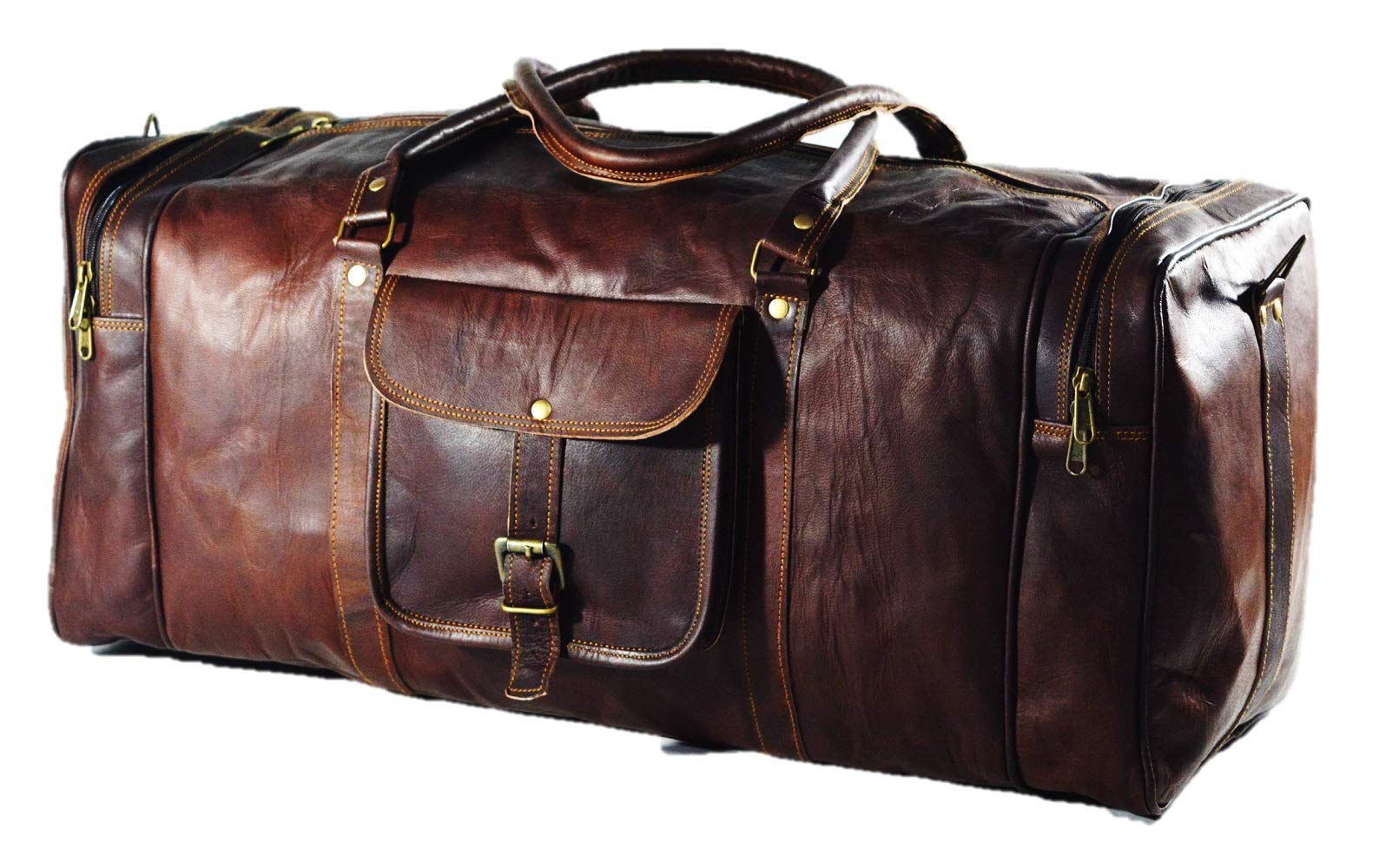 Genuine Vintage Brown Leather Goat Hide 24