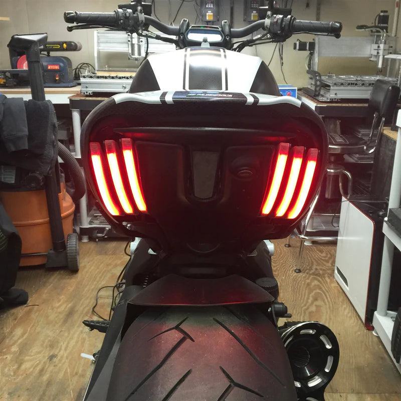 Ducati Diavel Rear Turn Signals for 2010-2019 Models - High Visibility LED Motorcycle Indicators for Night Riding & Safety