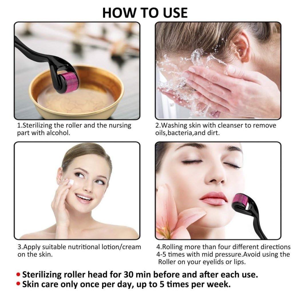 CPD Empire 0.5mm Derma Roller with 540 Titanium Needles for Hair Growth | Repair Damaged Hair & Stimulate Follicles | Reduce Hair Loss & Thicken Hair | Easy to Use at Home | Perfect for Men & Women with Thinning Hair or Baldness