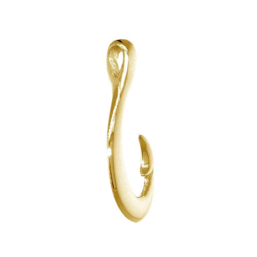 24mm Smooth Fish Hook Charm for Men & Women - Perfect for Jewelry Making, DIY Crafts, and Unique Gifts