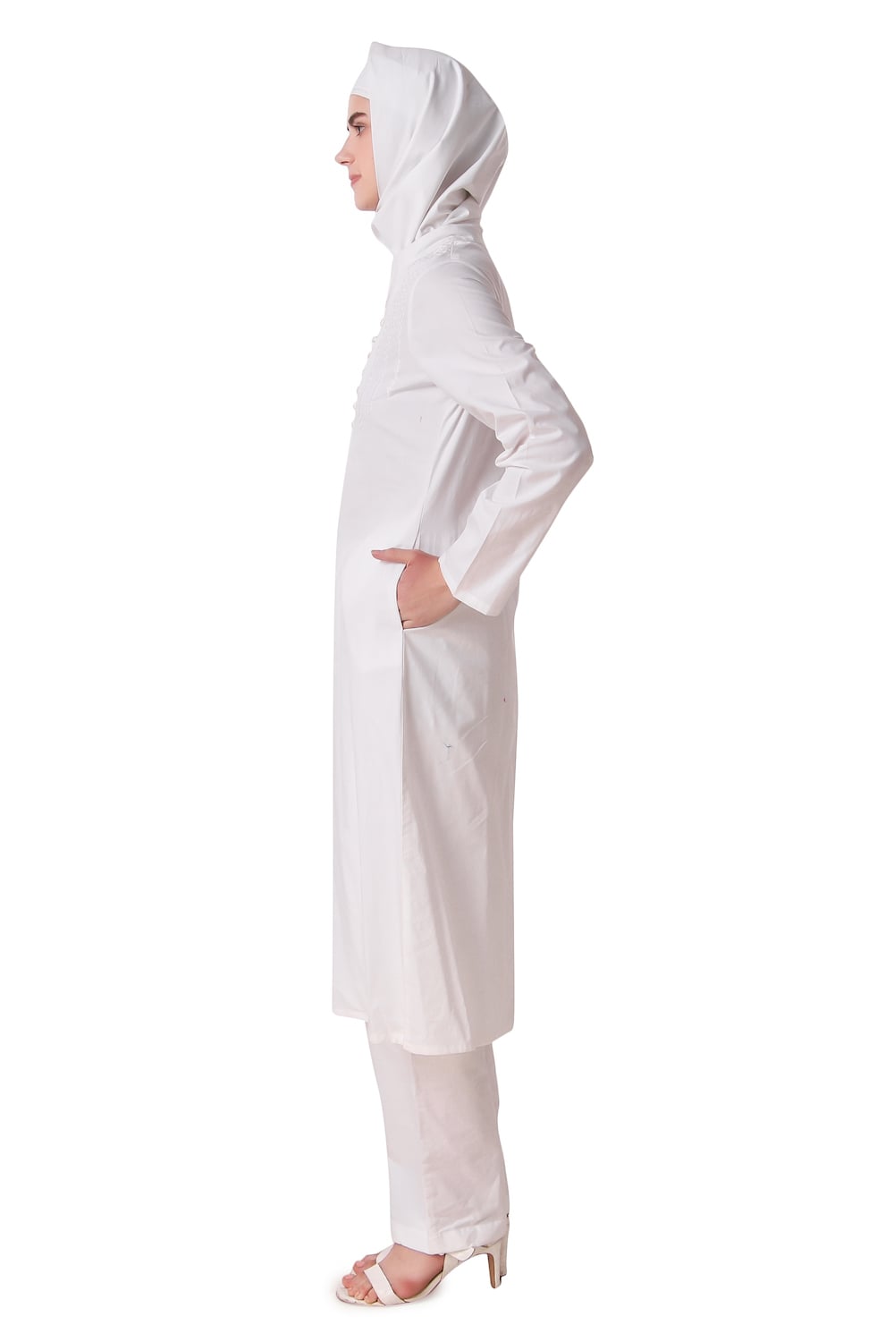Hajna White Cotton Salwar Kameez - Traditional Indian Suit for Women | Comfortable & Breathable Cotton Outfit | Perfect for Festivals, Weddings & Special Occasions