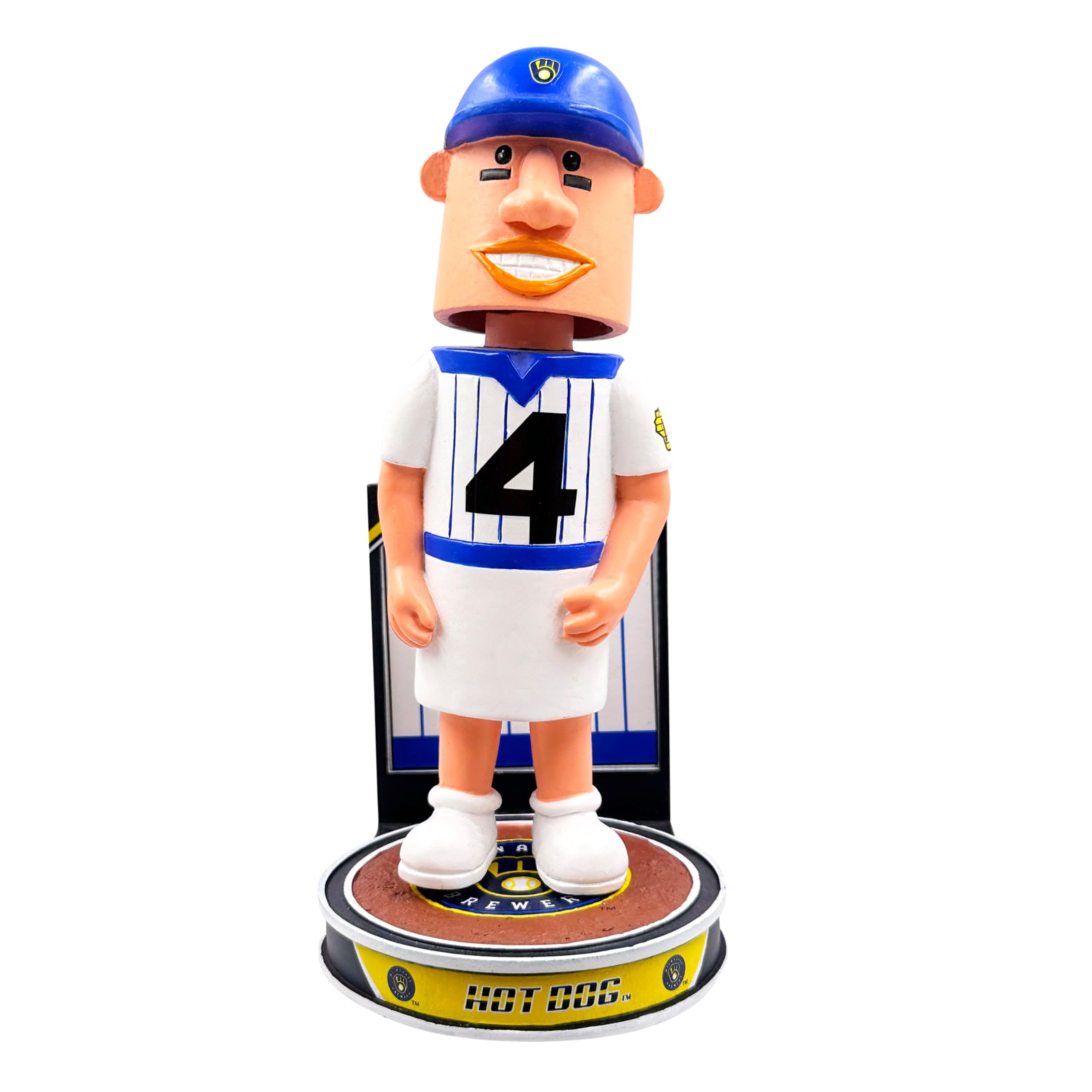 Milwaukee Brewers Racing Sausage Hot Dog Bobblehead - MLB Baseball Collectible Hero Series - Perfect for Sports Fans, Game Room Decor, and Baseball Memorabilia Collections