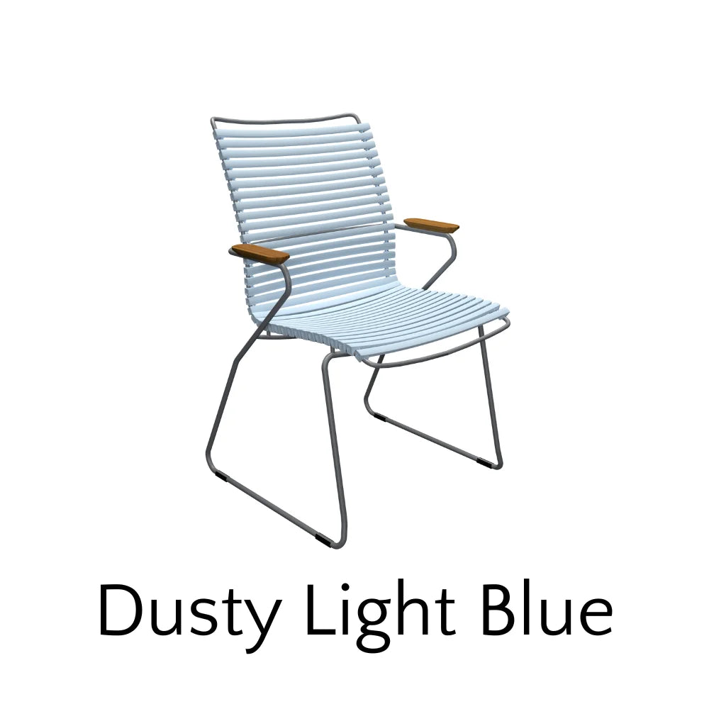 CLICK Outdoor Dining Chair with Tall Back - Patio, Garden, Poolside, and Restaurant Seating - Weather-Resistant and Comfortable for Outdoor Use