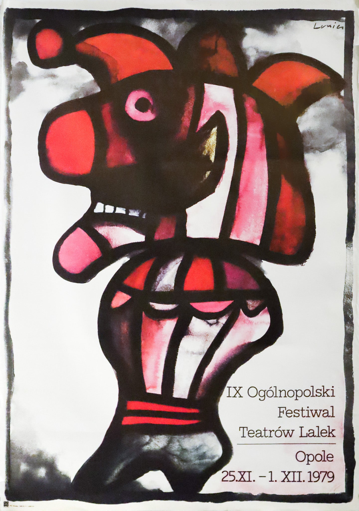 Vintage 1979 Polish Festival Poster - Puppet Theater by Jan Lenica - Rare Collectible Art for Home Decor & Theater Lovers