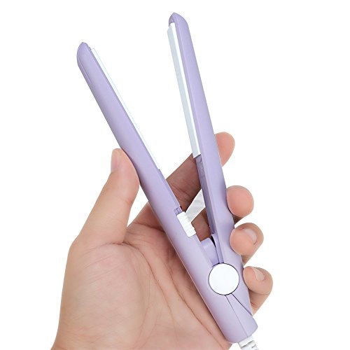 Mini Curling Iron & Hair Straightener 2-in-1 - Ceramic Tourmaline Flat Iron for Professional Hair Styling | Perfect for Home Use, Travel & Salon Styling (#1)