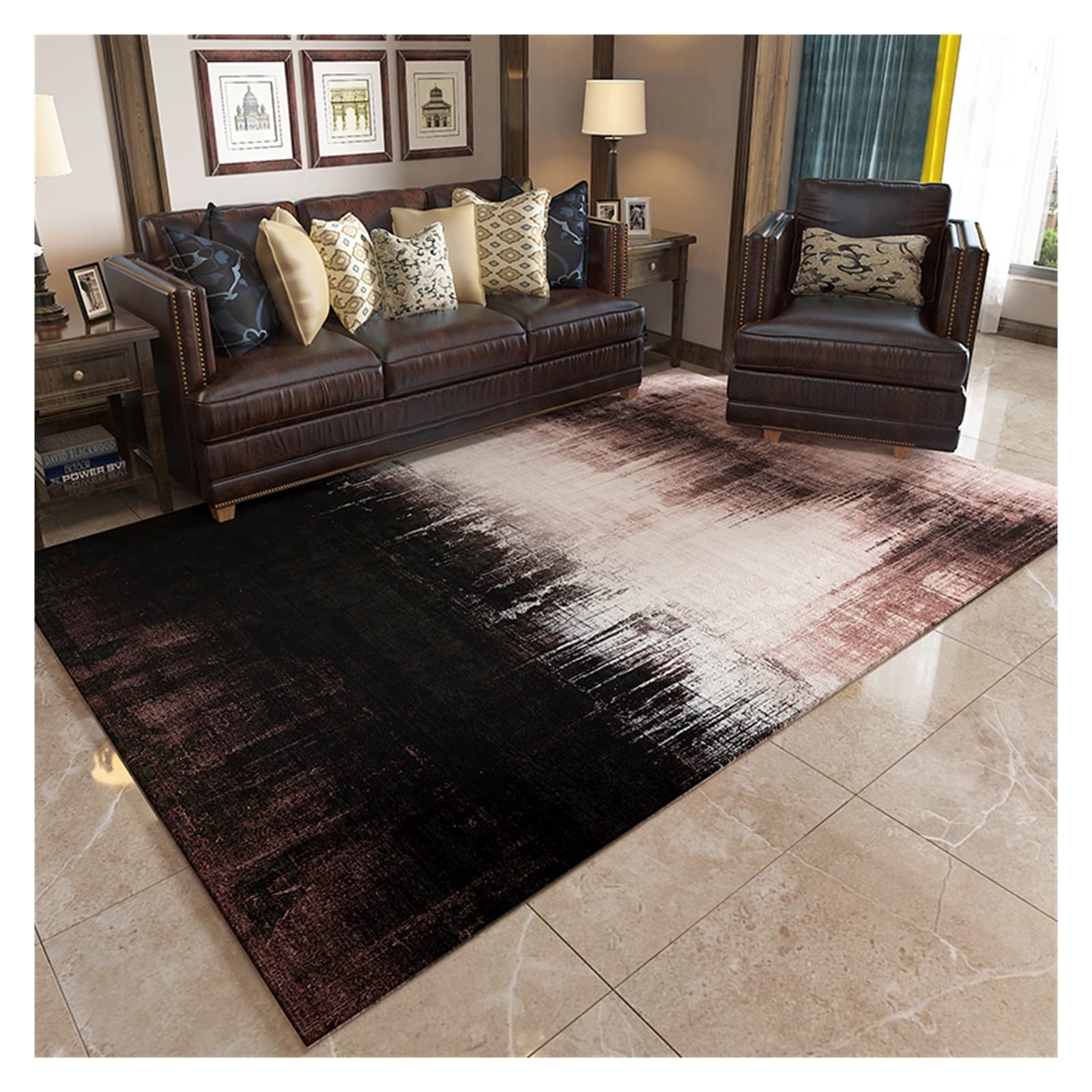 SHUYING Thickened Abstract Printed Area Rug - Non-Slip Soft Carpet for Living Room, Bedroom, Home Decor (120x180cm, Color A) - Perfect for Cozy Spaces, Modern Interiors & Floor Protection