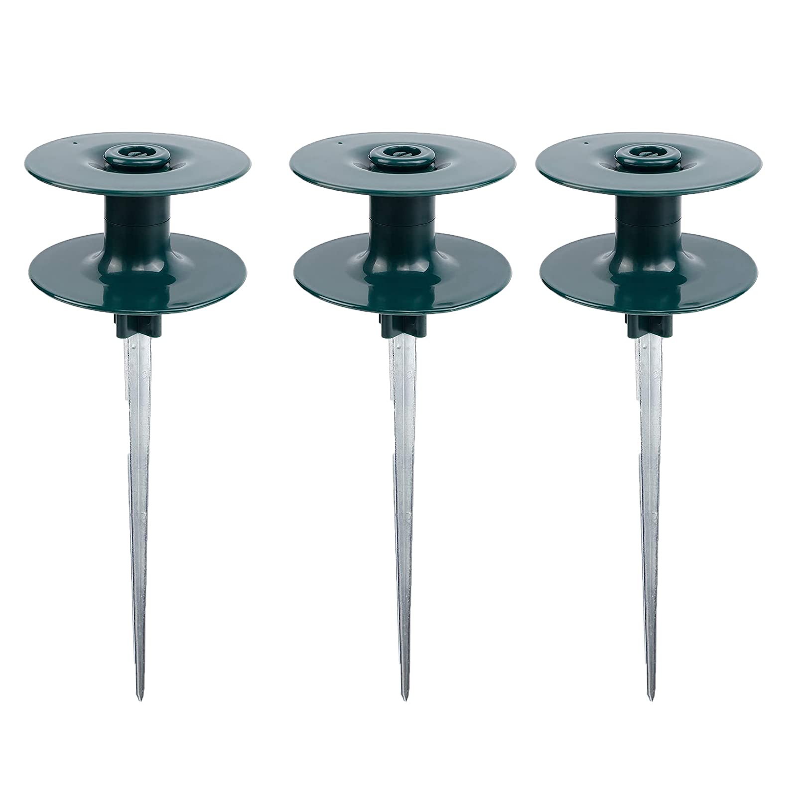 HYLYING 3PCS Zinc Garden Hose Guides - Rust-Free Metal Spikes for Flower Beds Protection