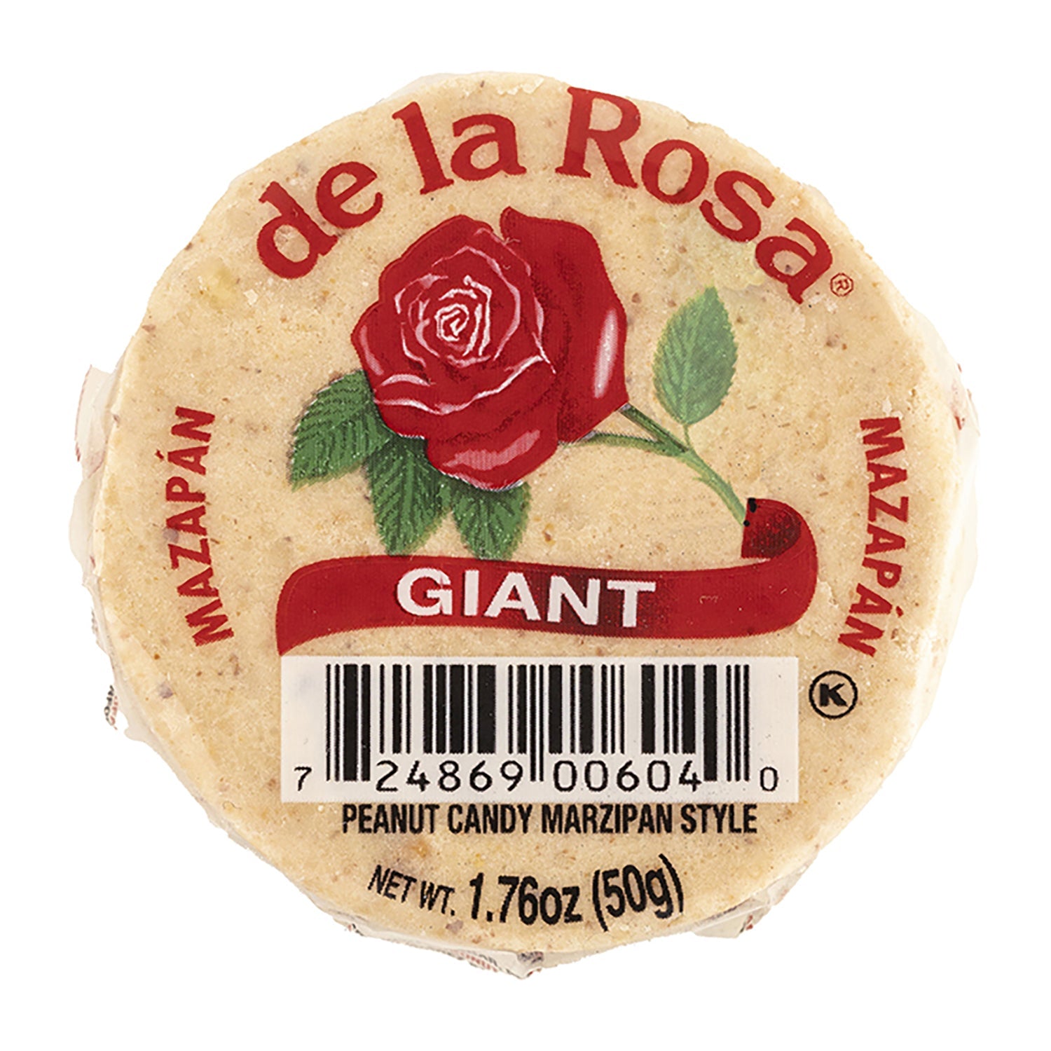 De La Rosa Giant Mazapan Peanut Candy | 20 Count Box | Mexican Sweet Treat for Parties, Gifts & Snacking