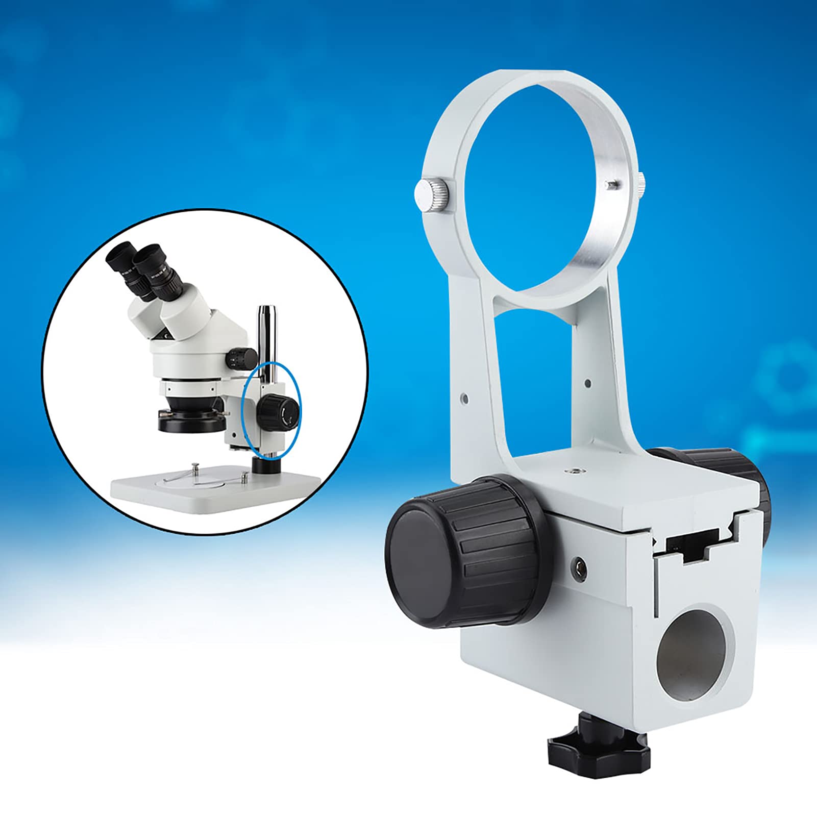 Adjustable Microscope Stand Holder with Bracket Lock - Stable Focusing Bracket for Microscopes - Perfect for Lab Research, Classroom Education & Scientific Observation