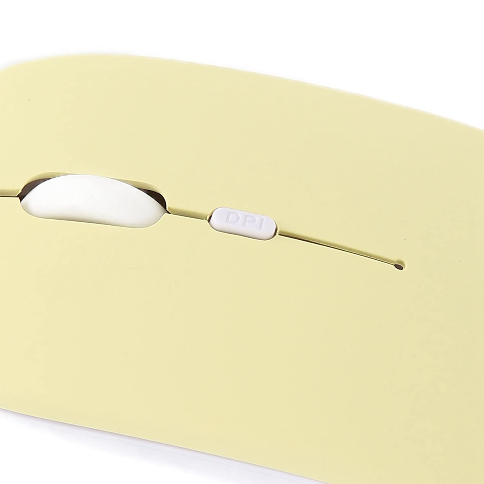 Zyyini Wireless Bluetooth Mouse, 1600 DPI Adjustable 3-Speed Optical Ergonomic Ultra-Thin Silent Mouse for Laptop, Computer, Tablet - Perfect for Office Work, Home Use & Travel (Yellow)
