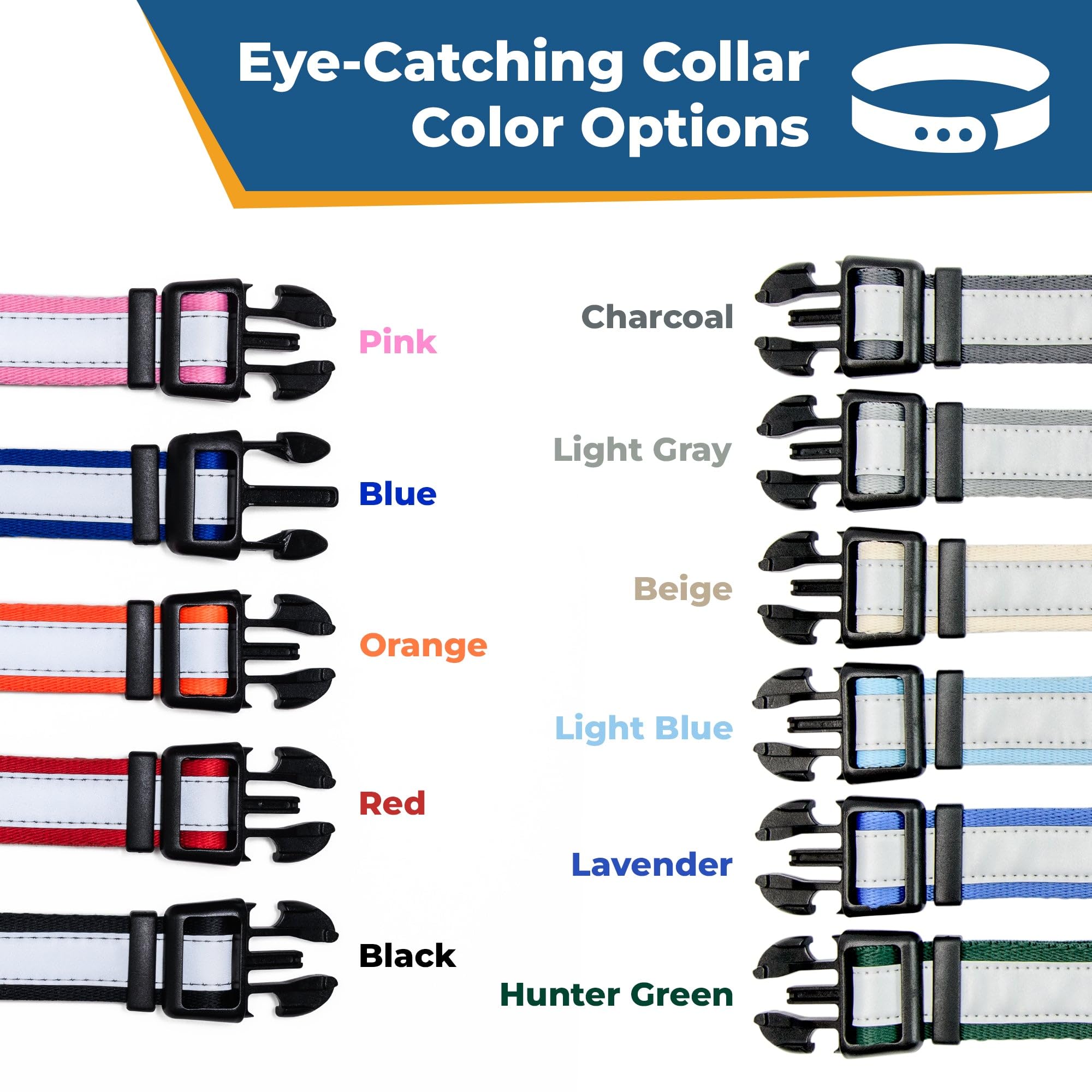 Custom Embroidered Reflective Dog Collar with Pet Name & Phone Number - Adjustable Safety Collar for Small, Medium & Large Dogs (Beige) | Perfect for Night Walks, Jogging & Outdoor Adventures