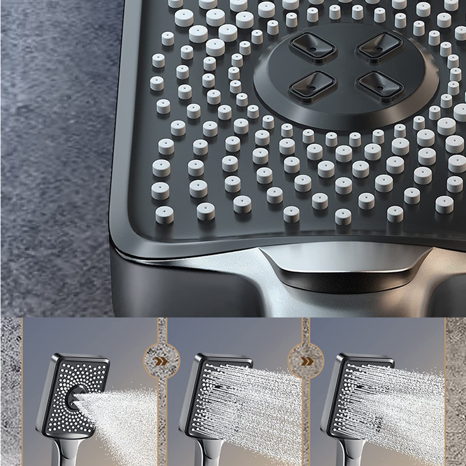 Thermostatic Shower System - Wall Mount Exposed Shower Faucet Set with Rain Shower Head, Handheld Spray & Bidet Sprayer, Tub Spout & Temperature Display Valve Trim Kit | Perfect for Modern Bathrooms, Spa-Like Showers & Water-Saving Home Upgrades