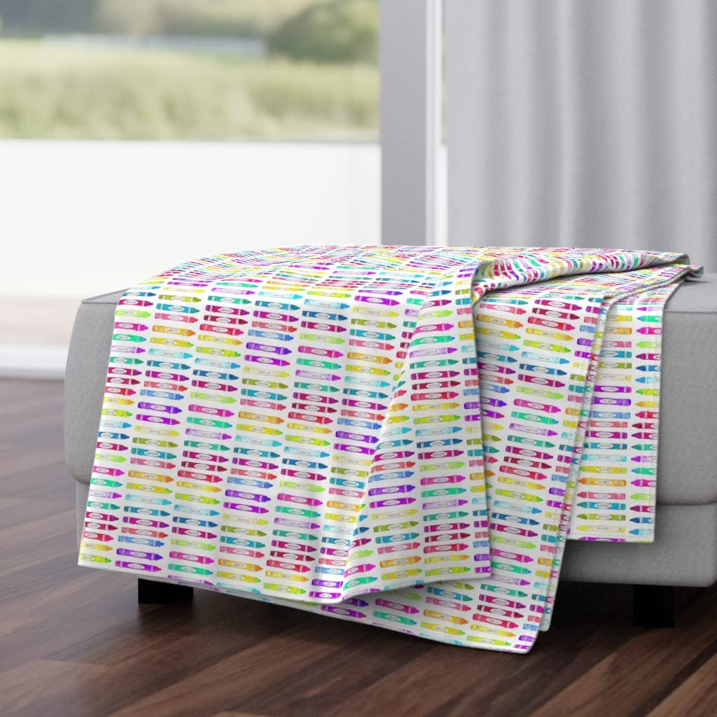 Soft Plush Minky Throw Blanket 50x70 Inches - Cute Back to School Kids Design for Bed, Sofa & Dorm Room Cozy Comfort