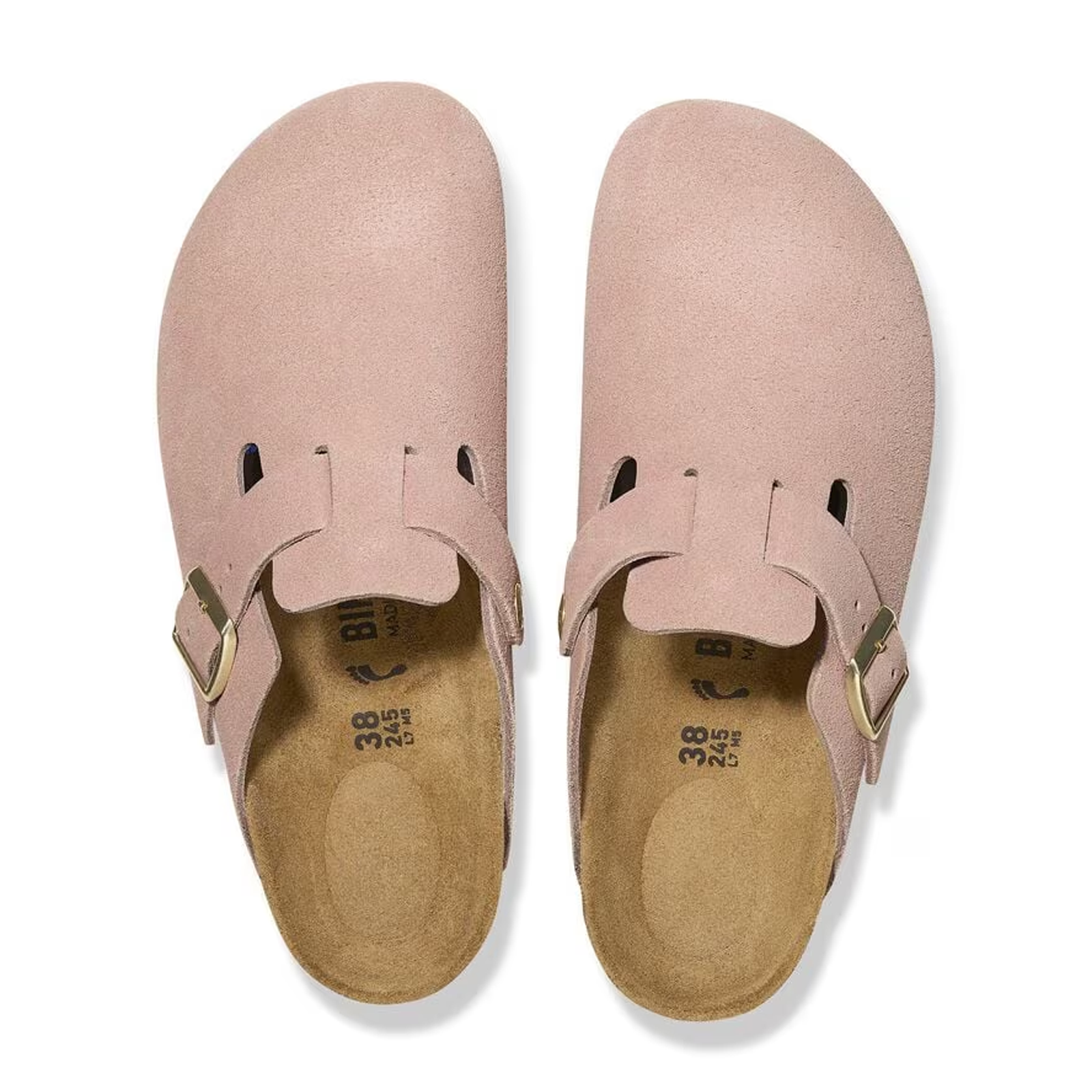 Birkenstock Boston Narrow Clog for Women - Light Rose Suede Comfort Shoes | Perfect for Home, Office & Casual Wear
