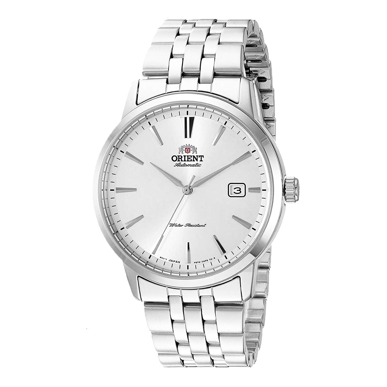 Orient Symphony 3 Stainless Steel Japanese Automatic Hand Winding Dress Watch for Men - Elegant Business & Formal Wear Timepiece