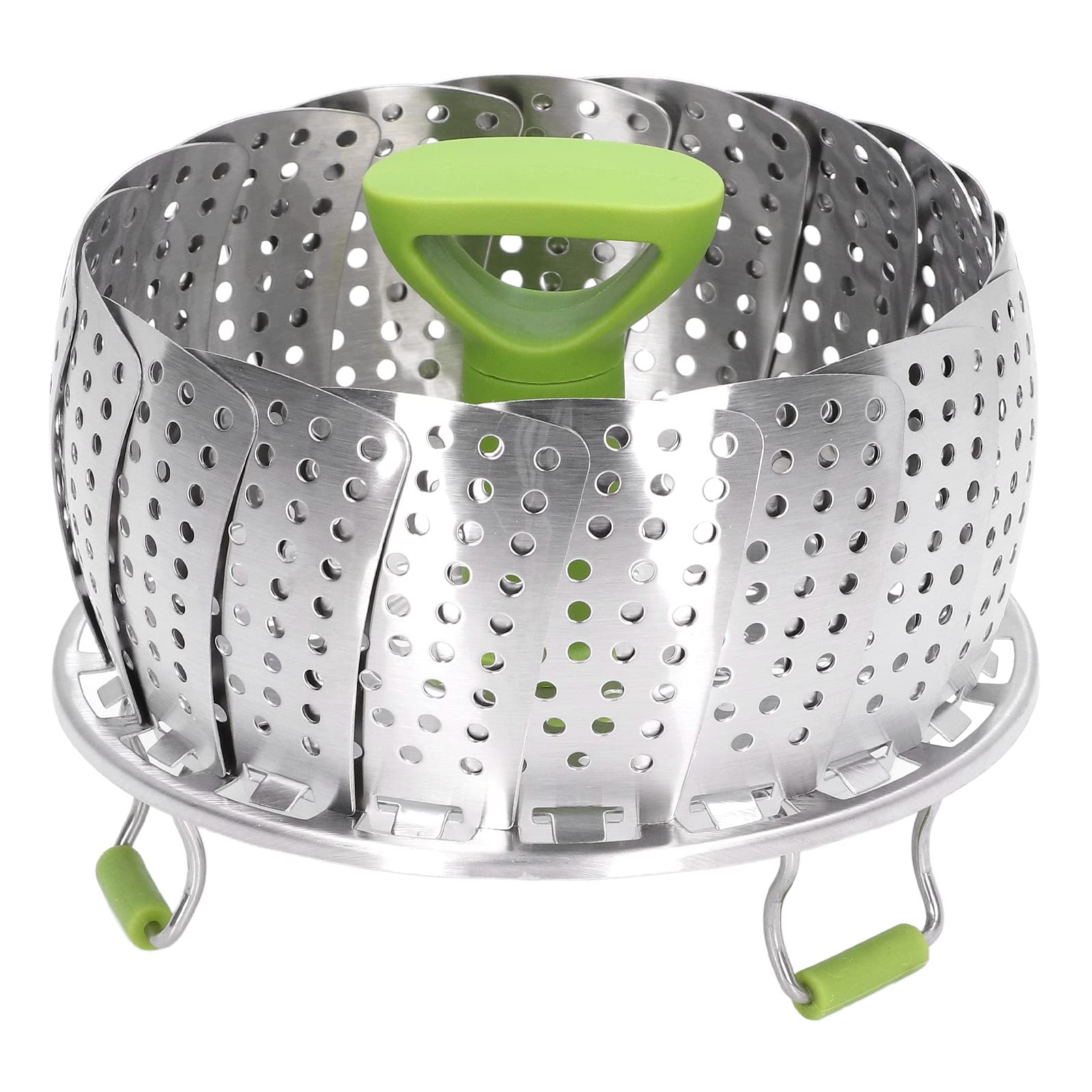 Stainless Steel Adjustable Collapsible Vegetable Steamer Basket - Perfect for Pressure Cookers, Steaming Veggies, Seafood & Healthy Cooking | Fits Most Pots #47(L) | Ideal for Meal Prep, Keto & Vegan Diets