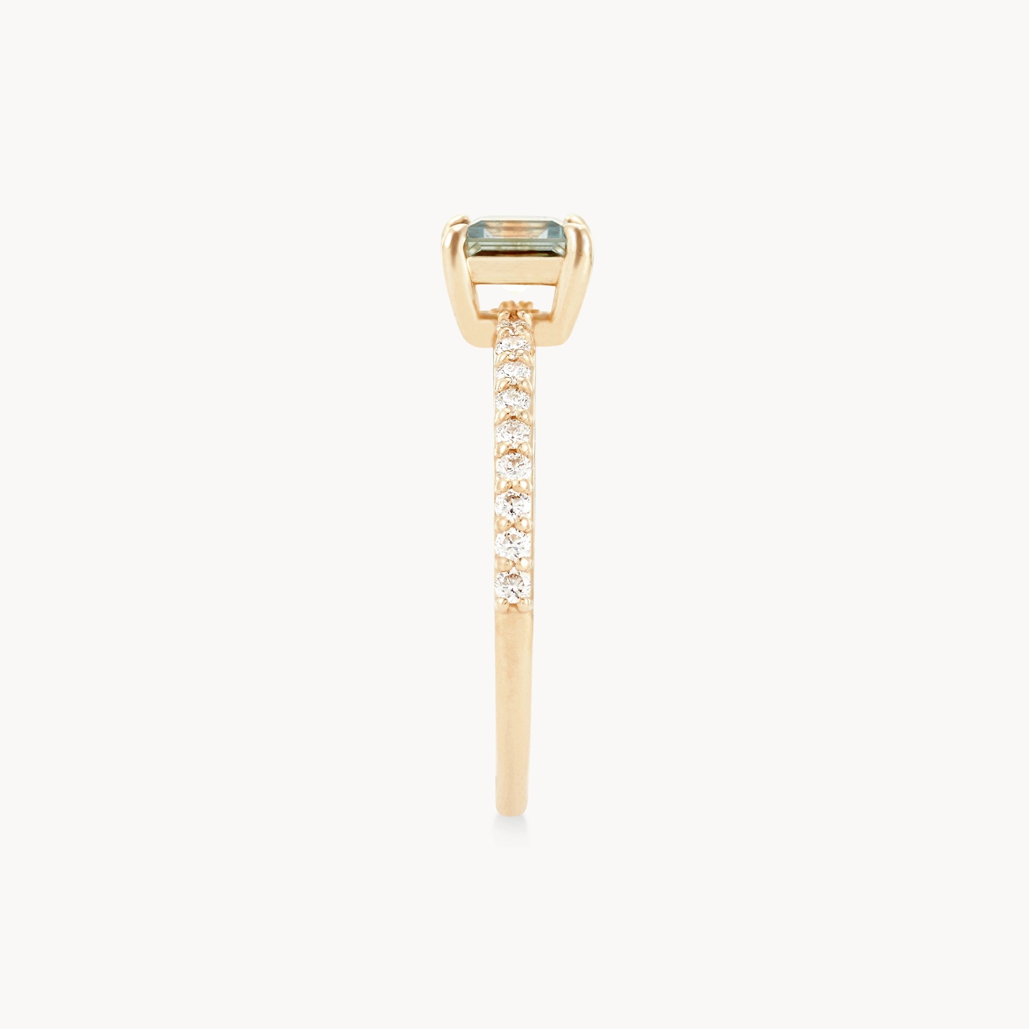 Unique 14K Yellow Gold Asscher Cut Sapphire Ring – Handcrafted Jewelry for Women, Perfect for Weddings, Anniversaries & Special Occasions