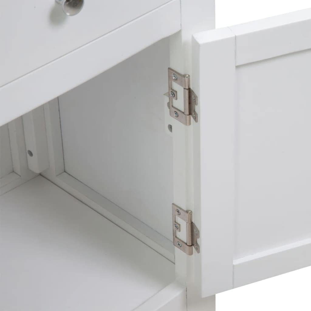 Rustic Solid Oak Wood Side Cabinet - 35.4