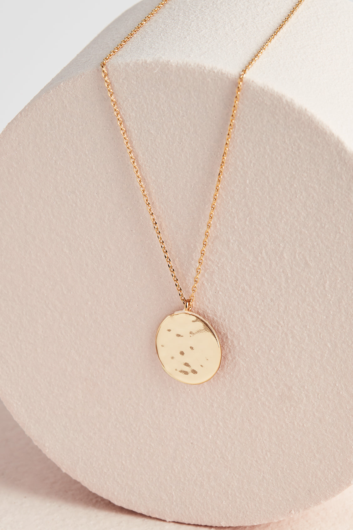 Hammered Disc Pendant Necklace - Handmade Boho Jewelry for Women - Perfect for Layering, Gift Giving & Everyday Wear