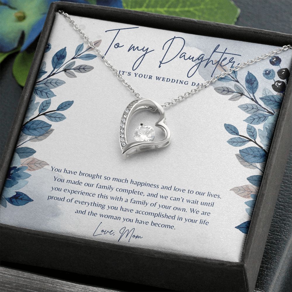 Forever Love Necklace - Heartfelt Wedding Gift for Daughter | Elegant Jewelry for Brides, Special Occasions & Cherished Memories
