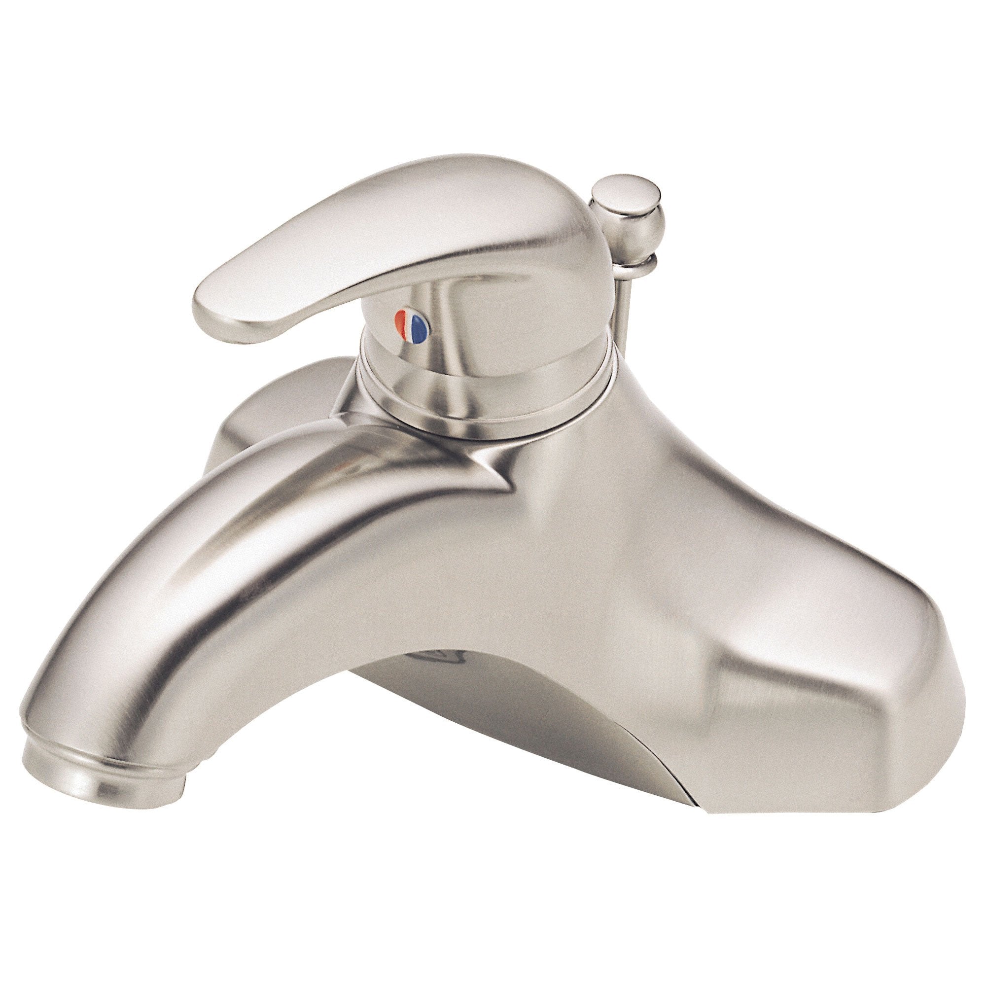 Danze Melrose Brushed Nickel Single Handle Centerset Bathroom Faucet with Drain - Modern Bathroom Sink Faucet for Vanity, Powder Room & Guest Bath Installation