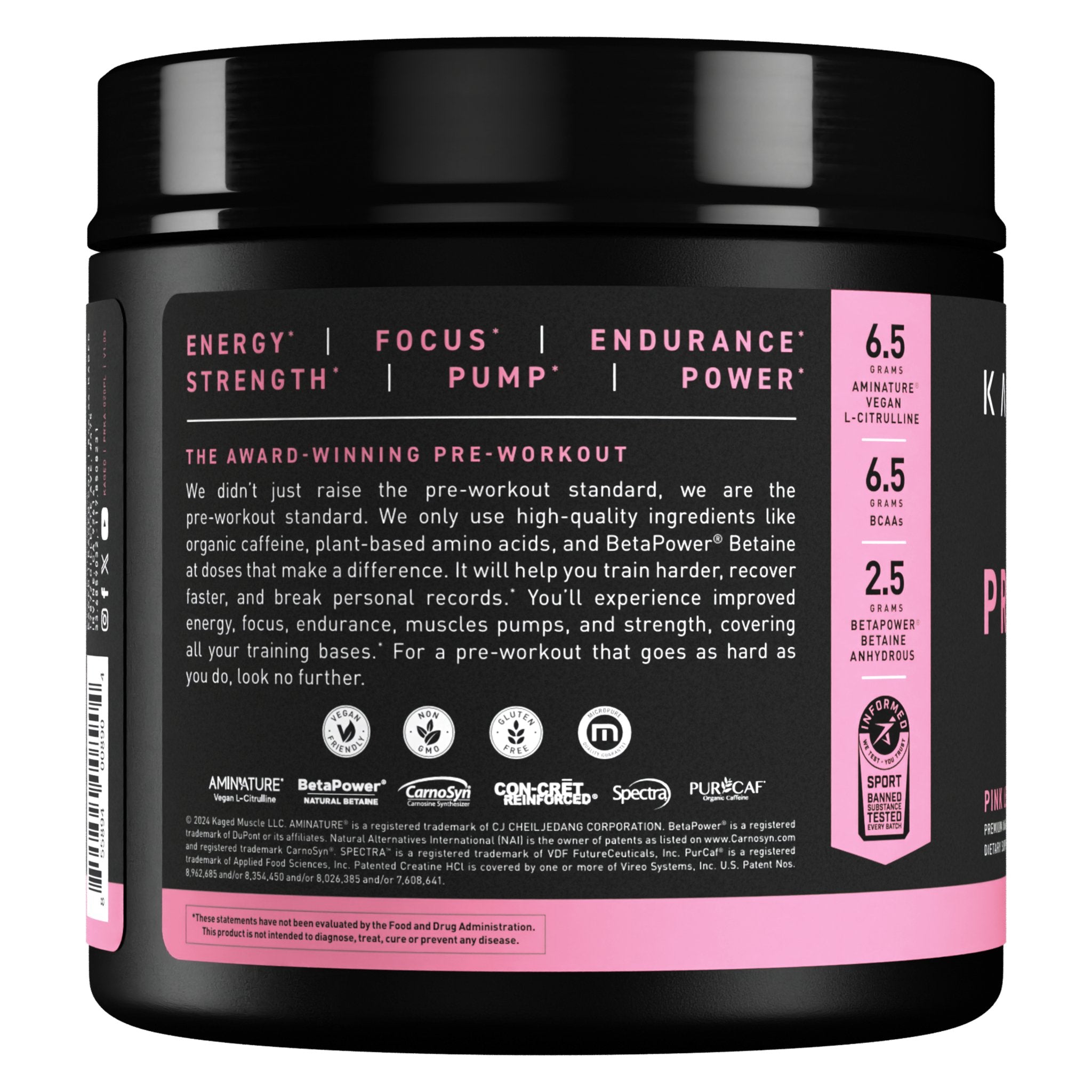 Kaged Pre Workout Supplement - Boost Energy, Focus & Performance for Gym & Fitness Training | Best for Athletes & Bodybuilders