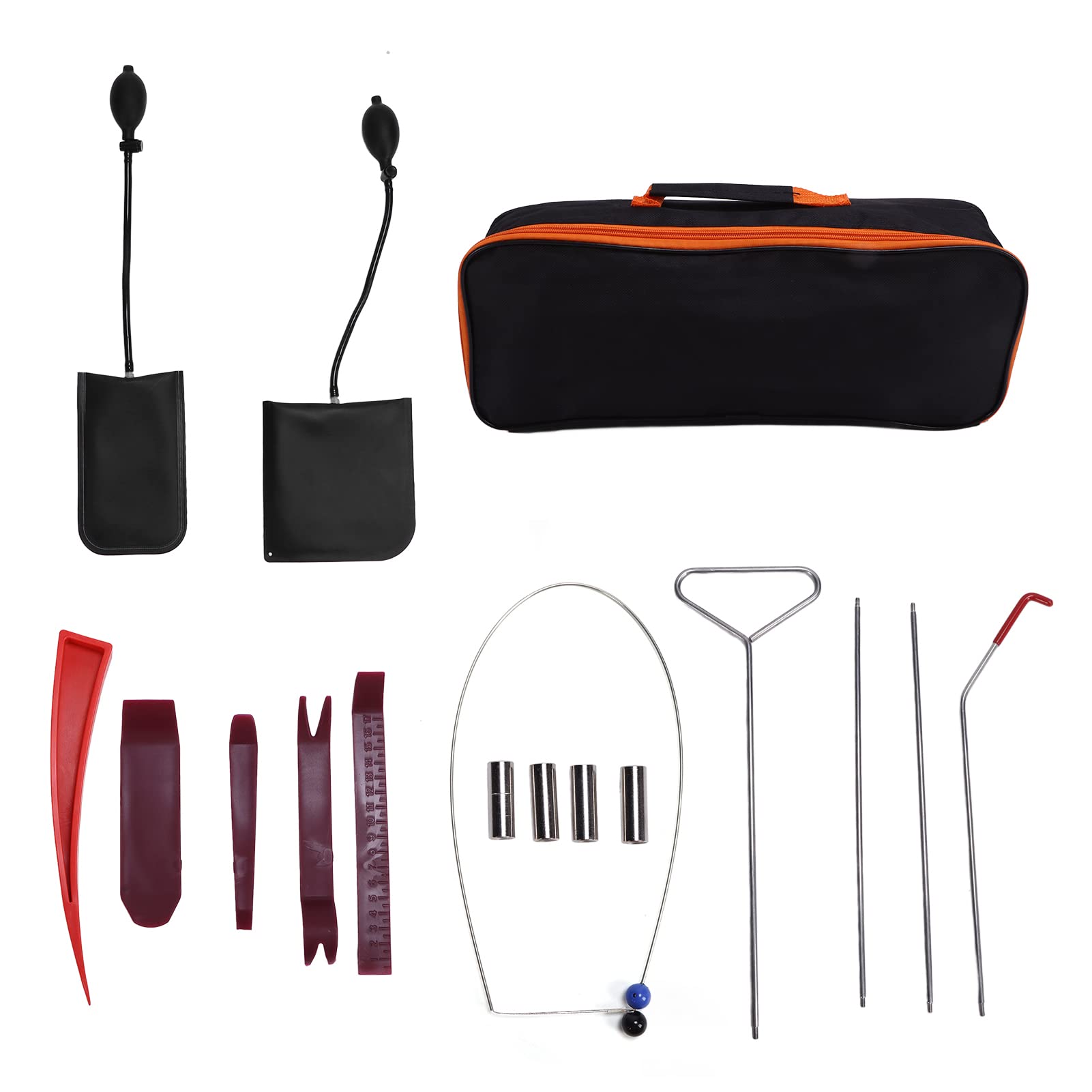 EVGATSAUTO 18PCS Professional Car Tool Kit with Long Reach Grabber - Full Automotive Repair Tool Set for Cars & Trucks - Emergency Vehicle Maintenance, DIY Auto Repairs & Roadside Assistance