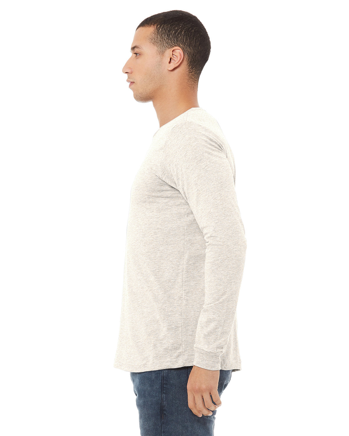 Bella + Canvas 3513 Unisex Triblend Long Sleeve T-Shirt - Soft Comfort Fit Crewneck Tee for Men & Women - Perfect for Casual Wear, Layering & Everyday Outfits