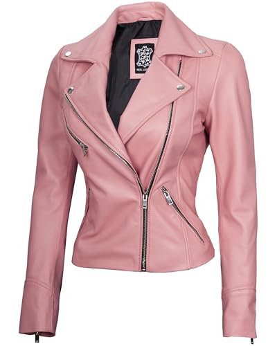 Pink - Ninfa Womens Leather Jacket