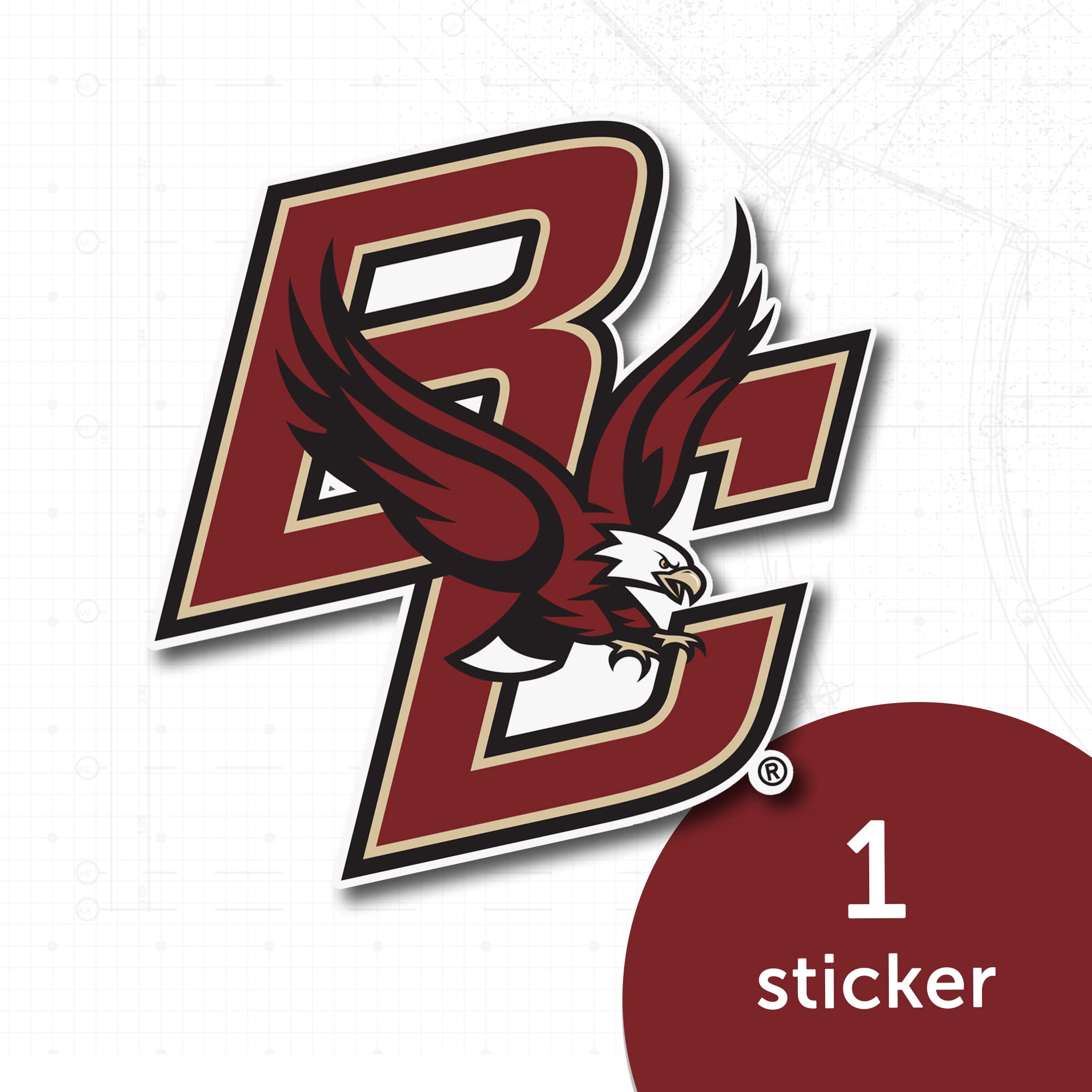 Boston College Eagles BC Vinyl Decal Sticker - Waterproof Laptop, Water Bottle, Car & Scrapbook Decoration - Perfect for College Fans, School Spirit & DIY Projects