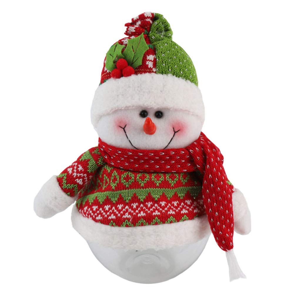 PRETYZOOM Christmas Candy Jar - Snowman Decor for Holiday Parties & Cookie Storage