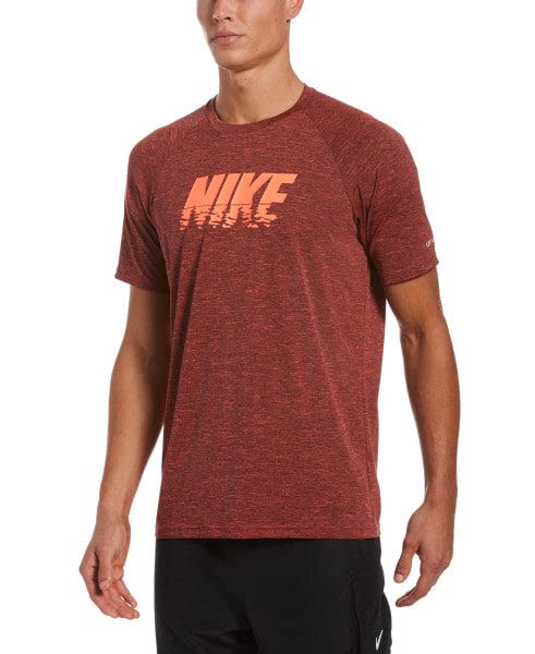 Nike Men's UPF 50+ Rash Guard Shirt - Long Sleeve Swim Top for Surfing, Swimming & Water Sports - Quick Dry & Sun Protection