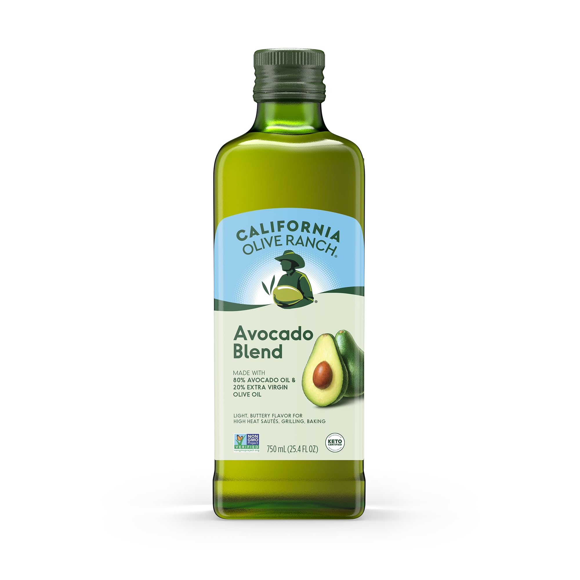 California Olive Ranch Avocado Oil Blend - 750mL (Pack of 6) | Premium Cooking Oil for Baking, Frying & Salad Dressing | Healthy High-Heat Oil for Home & Restaurant Use
