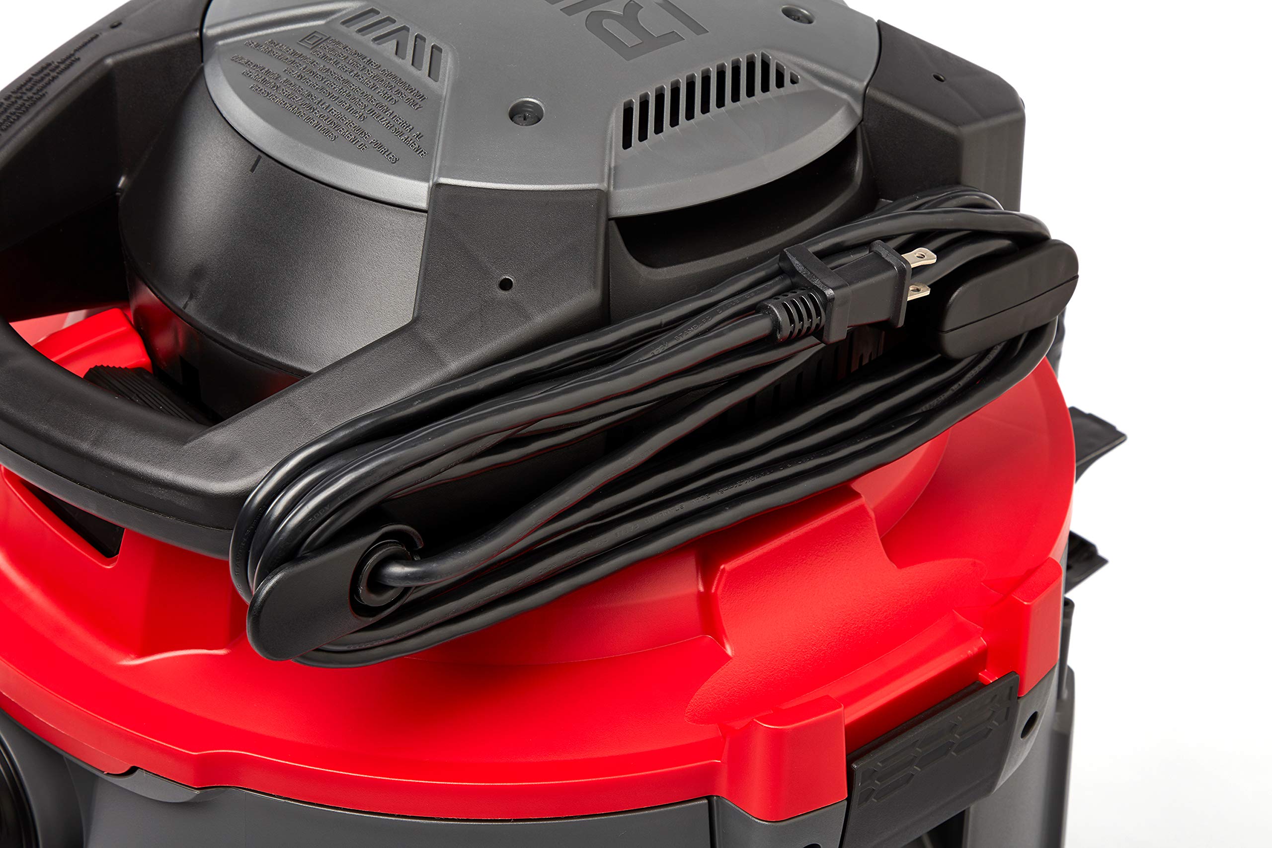 RIDGID 62723 16-Gallon Wet/Dry Vacuum Cleaner - Heavy Duty Shop Vac with Powerful Suction, Dark Gray & Red - Ideal for Garage, Workshop, and Home Cleaning