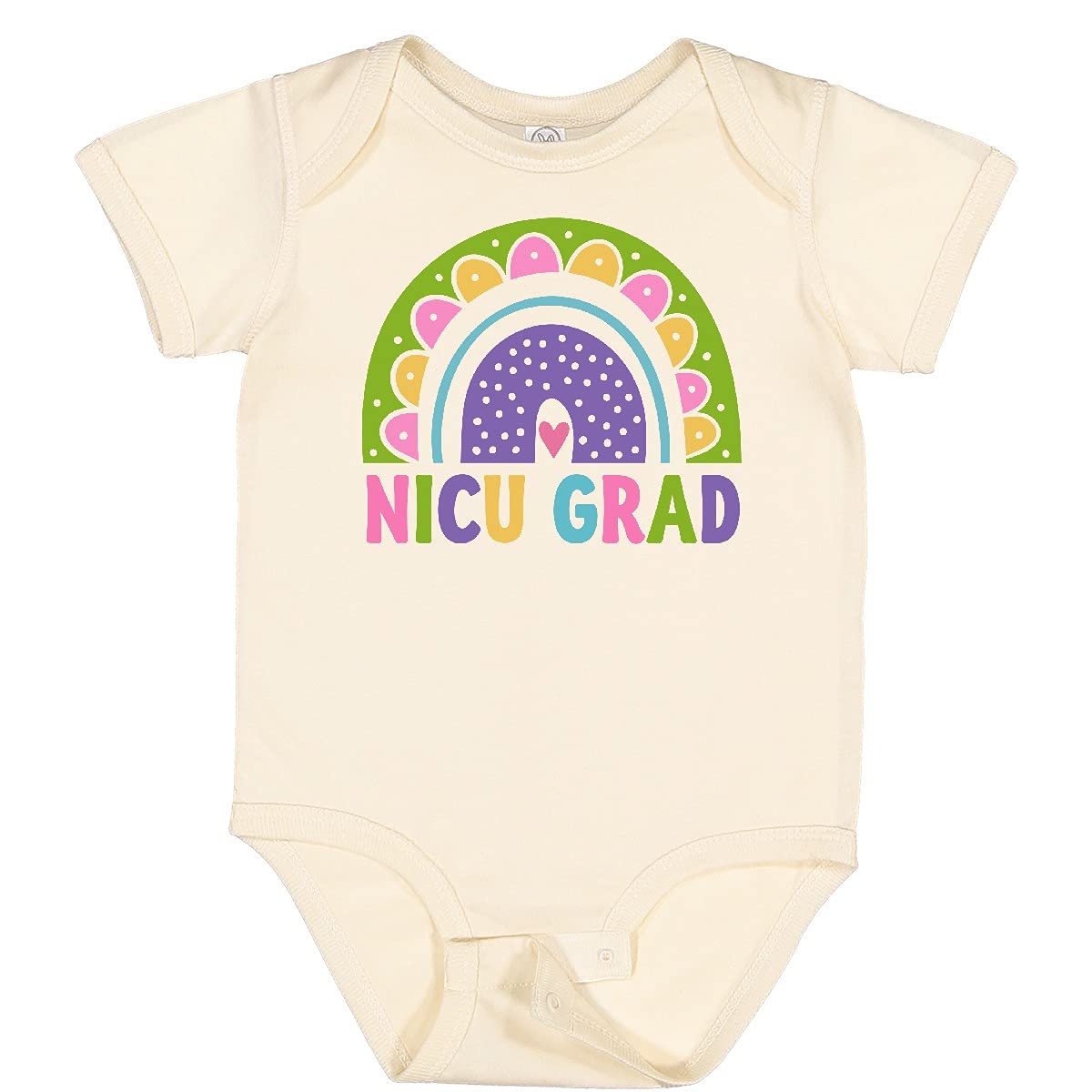 Inktastic NICU Graduate Baby Clothes - Rainbow Baby Bodysuit for Preemie & Newborn - Soft Cotton Onesie for Special Milestones, Hospital Photos & Celebrations