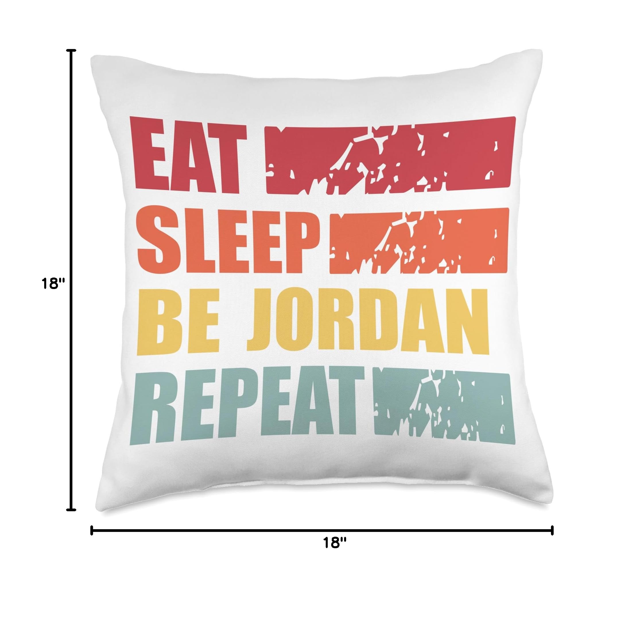 Personalized Jordan Name Shirt & First Name Throw Pillow - Custom Basketball Gifts for Fans, Bedroom Decor & Sports Themed Home Accessories