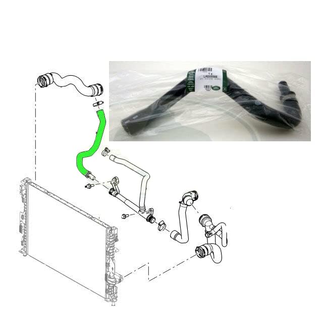 OEM LR005566 3.2L HEATER WATER HOSE for Land Rover LR2 I6 Engine - Perfect for Cooling System Repair & Maintenance