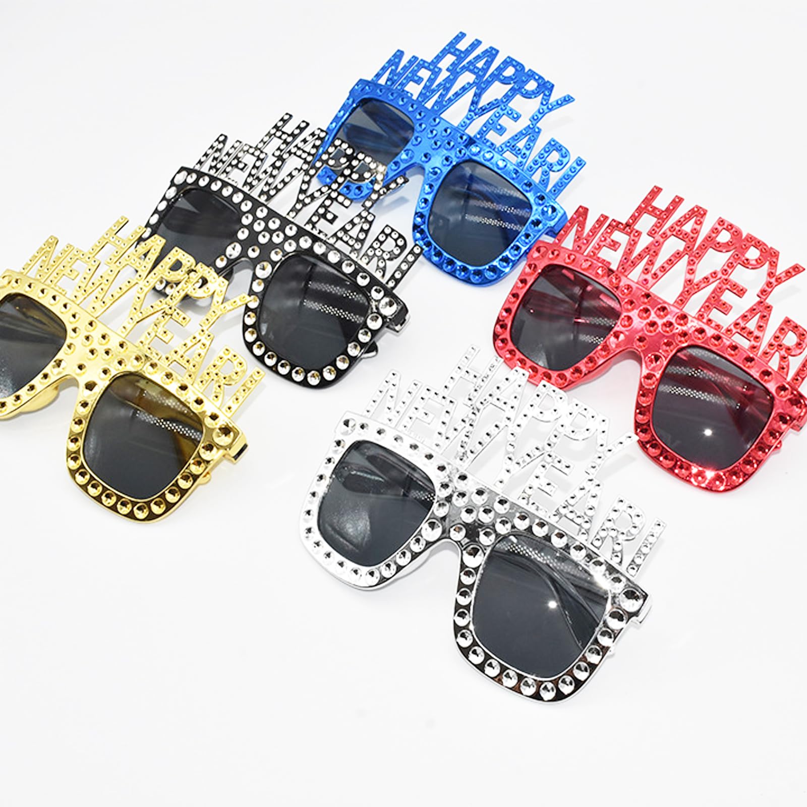 BinaryABC 2025 New Year's Eve Party Glasses - Fun Celebration Eyewear for NYE Countdown & Festive Gatherings