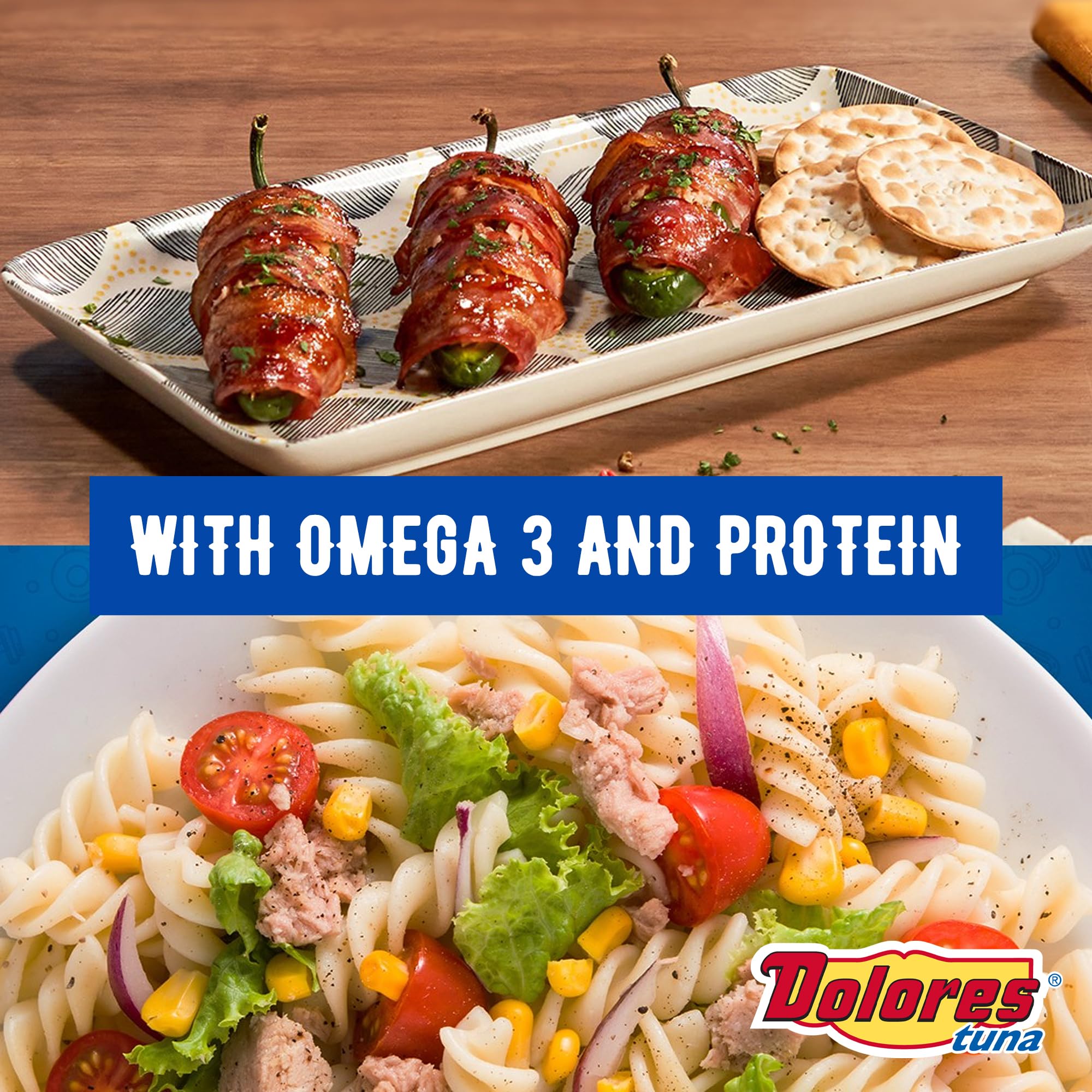 Premium Dolores Chunk Light Yellowfin Tuna Salad with Mixed Vegetables - 3 oz Cans (Pack of 24) | High Protein, Low Carb Meal for Lunches, Camping & Emergency Food Supply