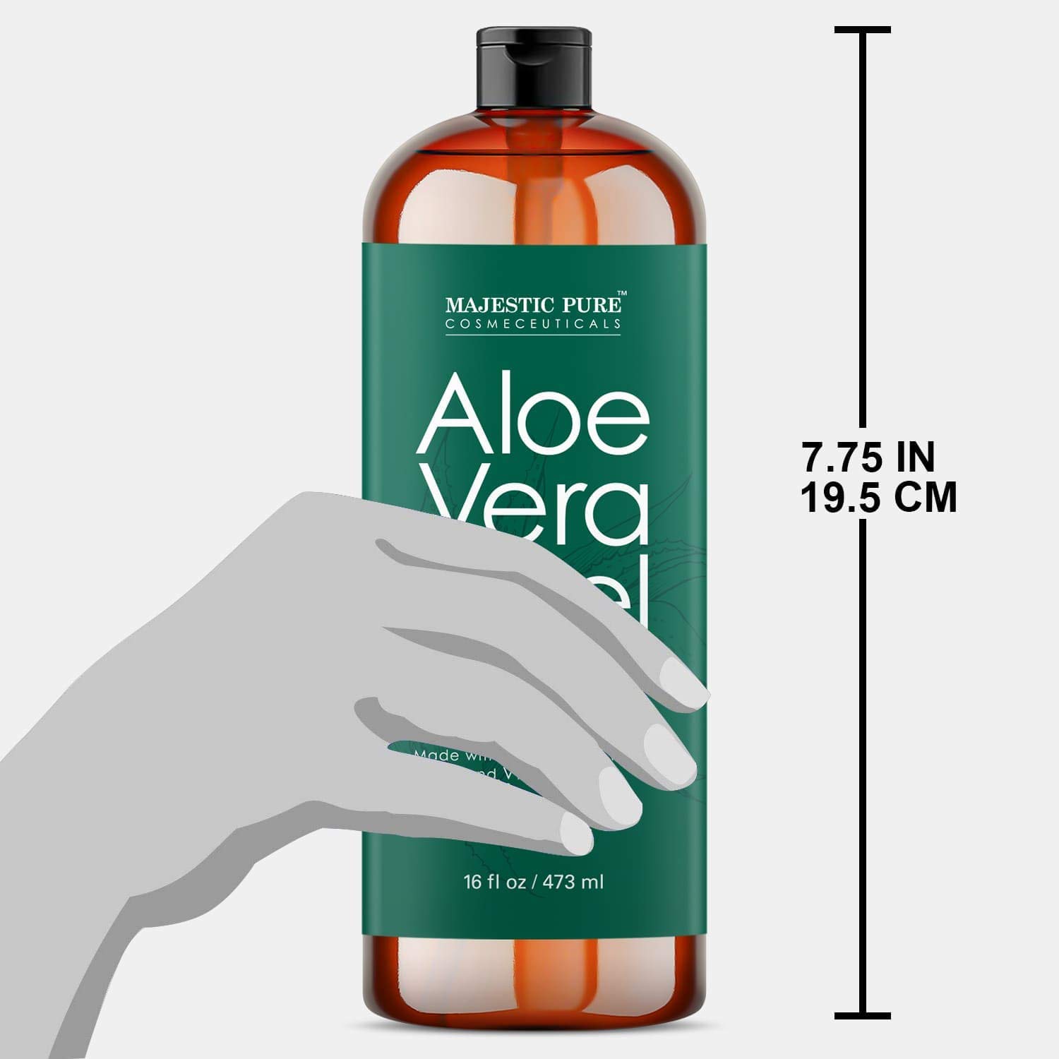 Majestic Pure Aloe Vera Gel & Hydrating Mist Set - 16oz Cold Pressed Aloe Gel + 4oz Refreshing Spray - 100% Pure Natural for Hair Growth, Face, Body & Skin Care - Perfect for Sunburn Relief, Daily Moisturizing & Post-Workout Refreshment