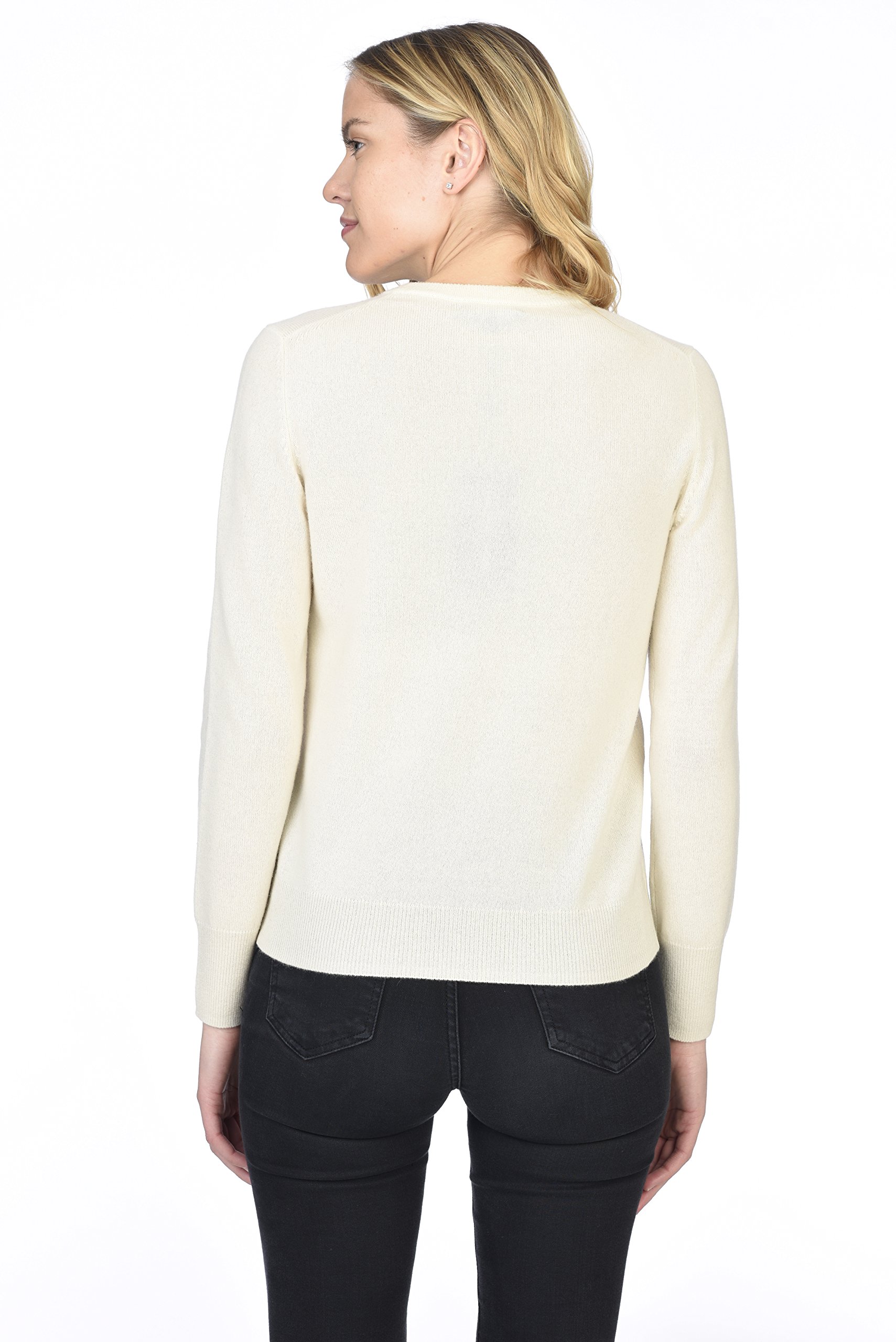 100% Pure Cashmere Women's Crewneck Sweater - Soft & Warm Long Sleeve Pullover for Women | Perfect for Office, Travel & Casual Wear