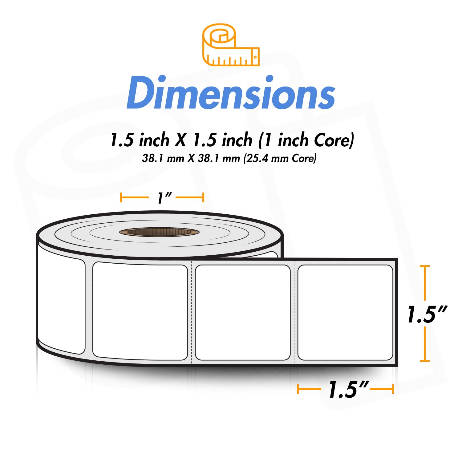 2 Rolls (900 Labels/Roll) 1.5