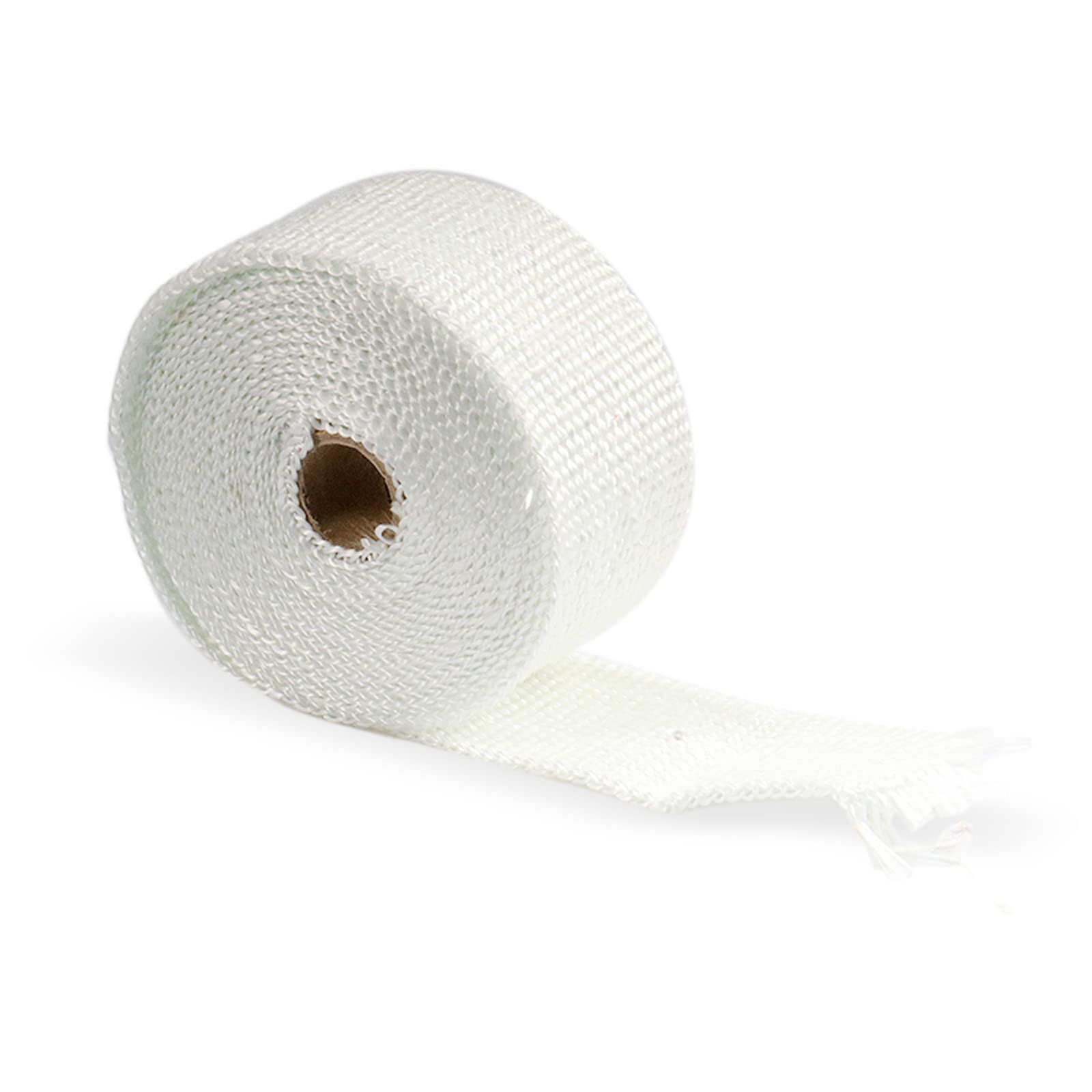 2''x16' High-Temperature Exhaust Heat Wrap Roll - Fiberglass Heat Shield Tape for Motorcycles with 2 Stainless Steel Clamps (0172) - Perfect for Motorcycle Exhaust Protection & Performance Enhancement