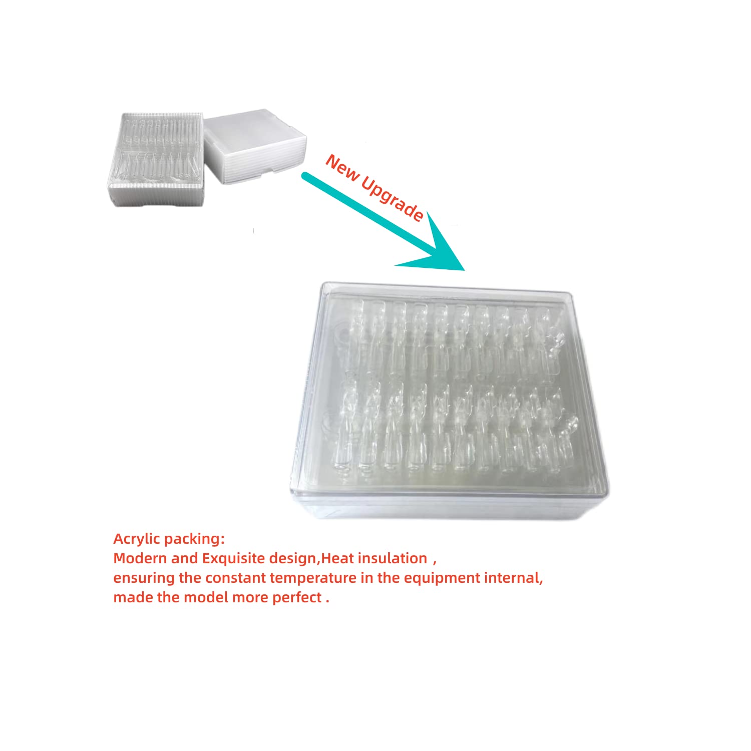 100ul Clear Glass Vial Insert with Polyspring - 5x29mm (Pack of 100) - Perfect for HPLC, GC, and Lab Sample Storage